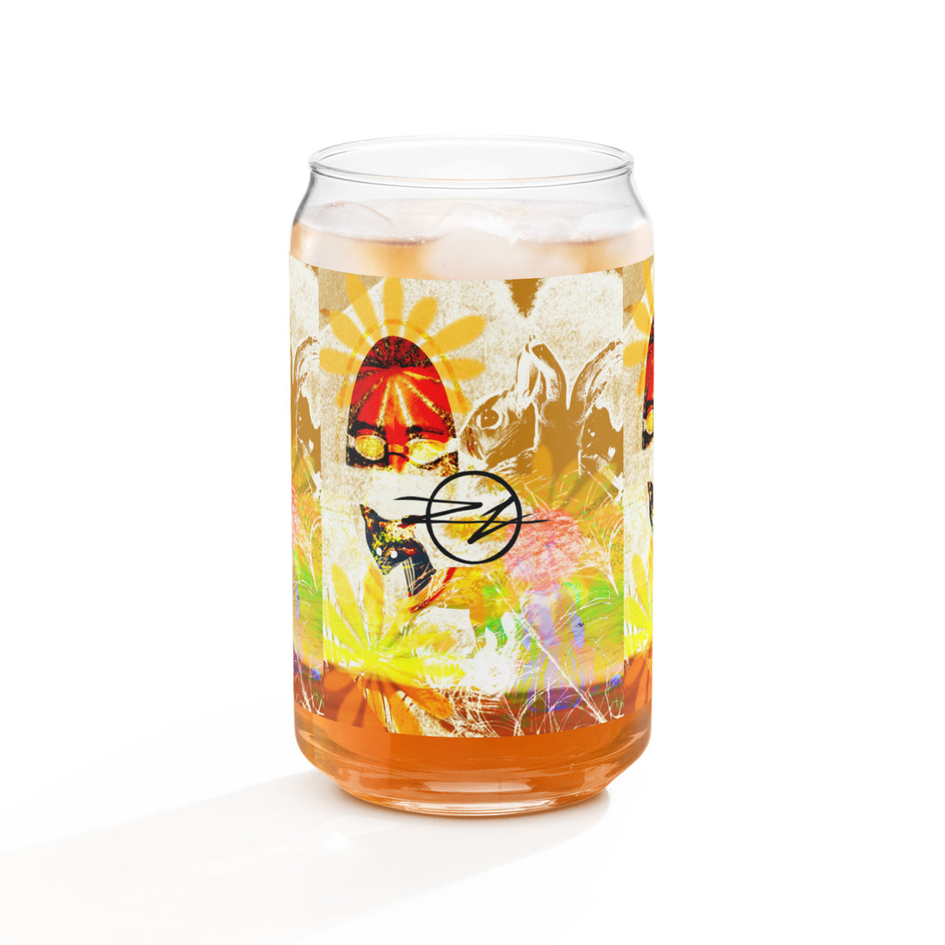 Tales from the beach Can-shaped glass