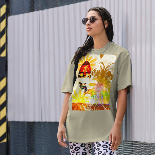 Tales from the beach Oversized faded t-shirt